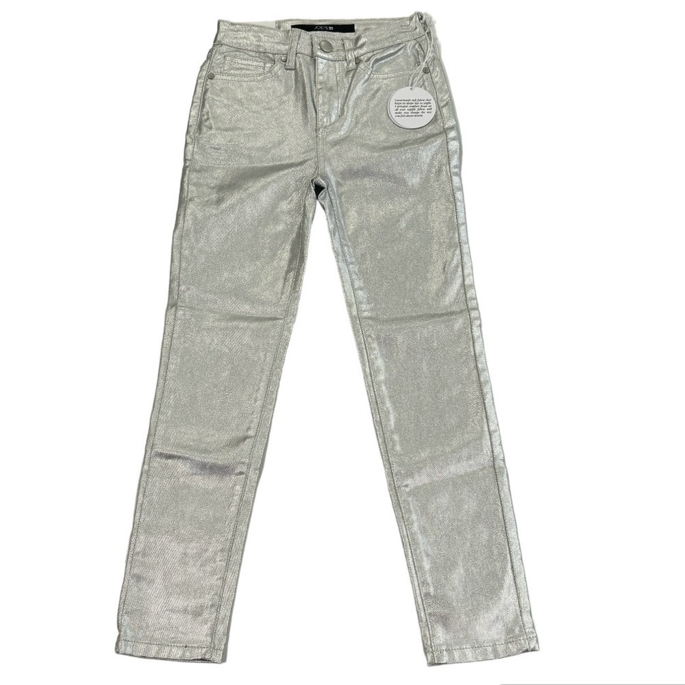 Joe’s Silver Metallic High-Rise Skinny Jeans - Size 8‎
